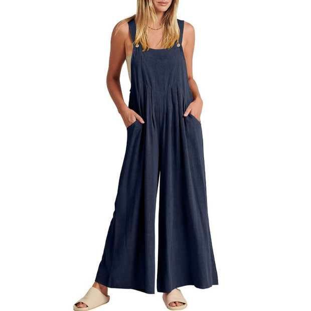 Valeska™ Plus-size jumpsuit med vide ben