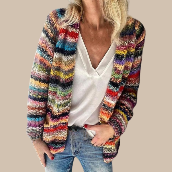 Maline™ Fargerik Stripete Cardigan