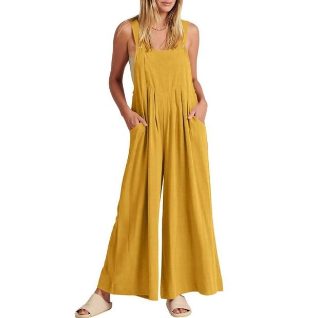 Valeska™ Plus-size jumpsuit med vide ben