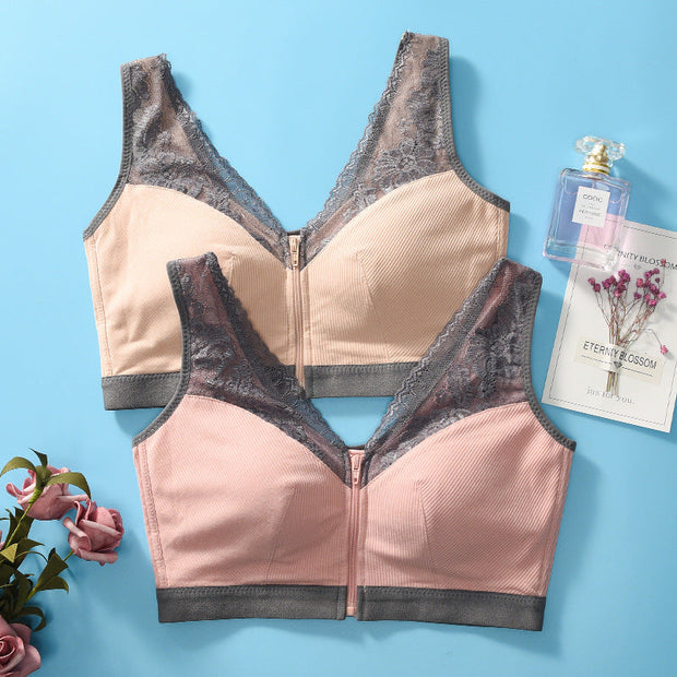 Zip-Up Elegance™ Supersøt bralette med blonder