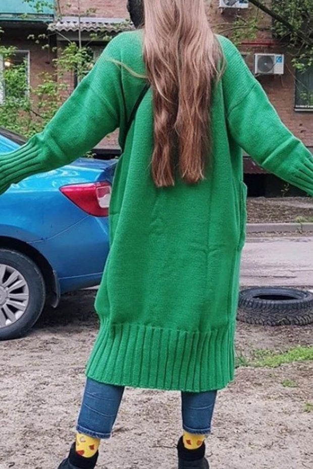 Valeria™ Lange Cardigan med Frontlommer